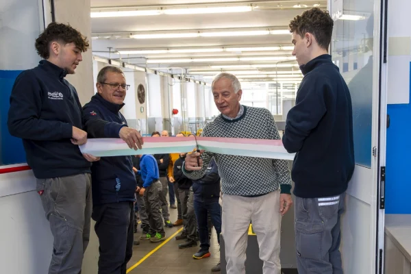 Inaugurazione Cnos-Fap - Taglio del nastro - Luciano Bonaria